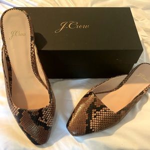 JCrew women’s size 8 snake embossed mule